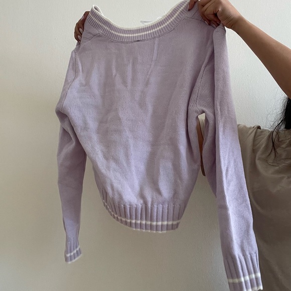 Lilac cropped sweater - Picture 2 of 2